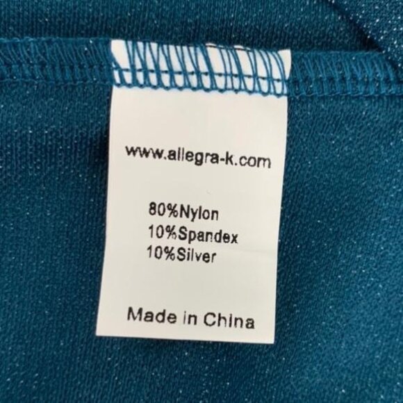 Allegra K Shine Green Long Sleeve V-Neck Women's Dress Size S - Picture 9 of 10